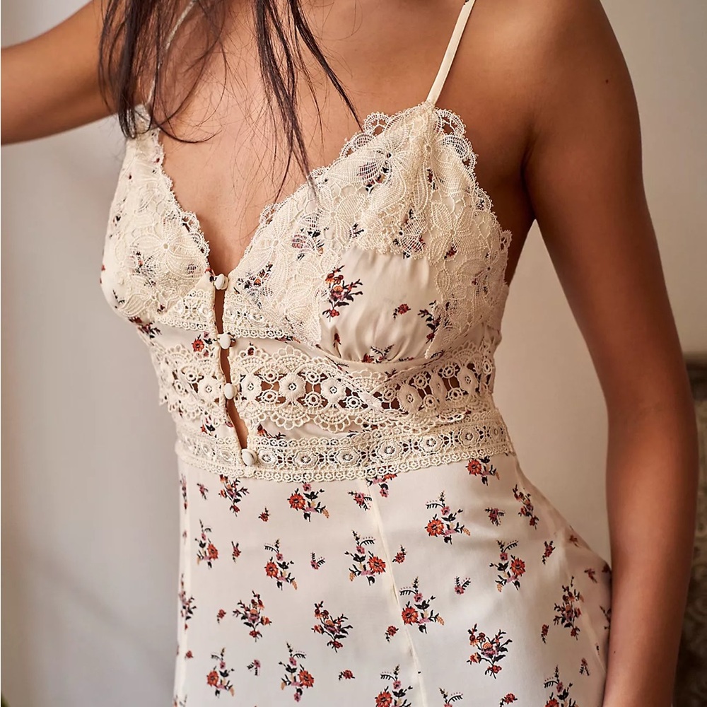 Free People Out And About Maxi Slip Dress Size Medium
